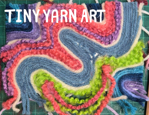 multi color abstract yarn art 