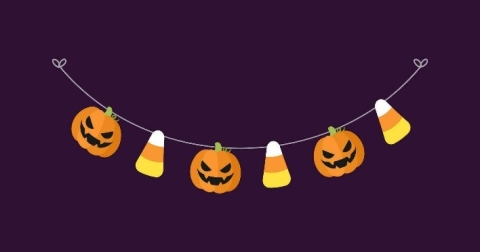 pumpkin candy corn garland