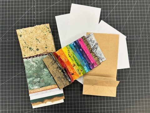 journals made from paper lunch sacks and paper