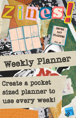 poster for seven day planner zines