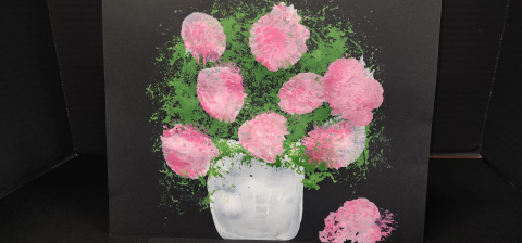 acrylic flower painting
