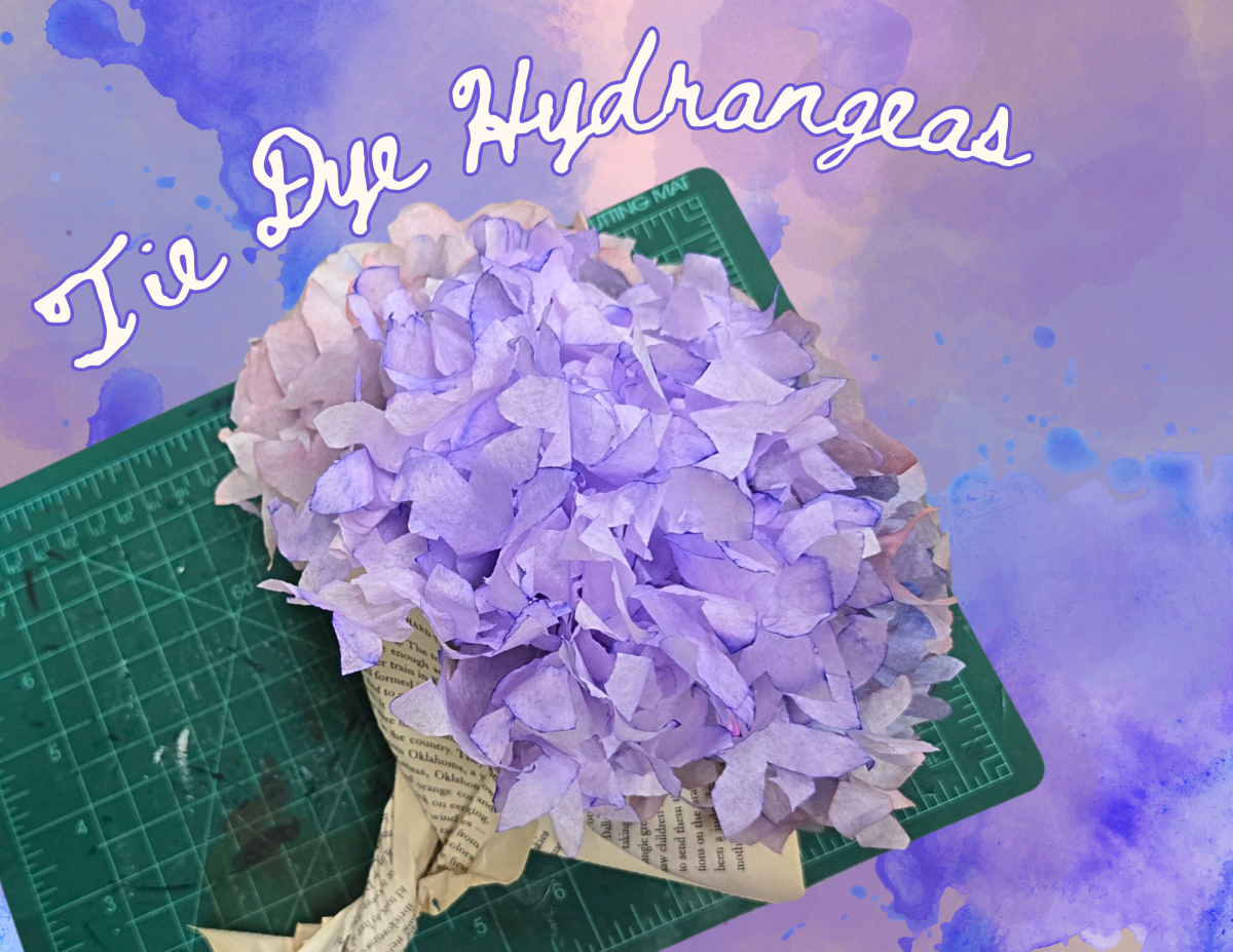 purple hydrangeas made of paper