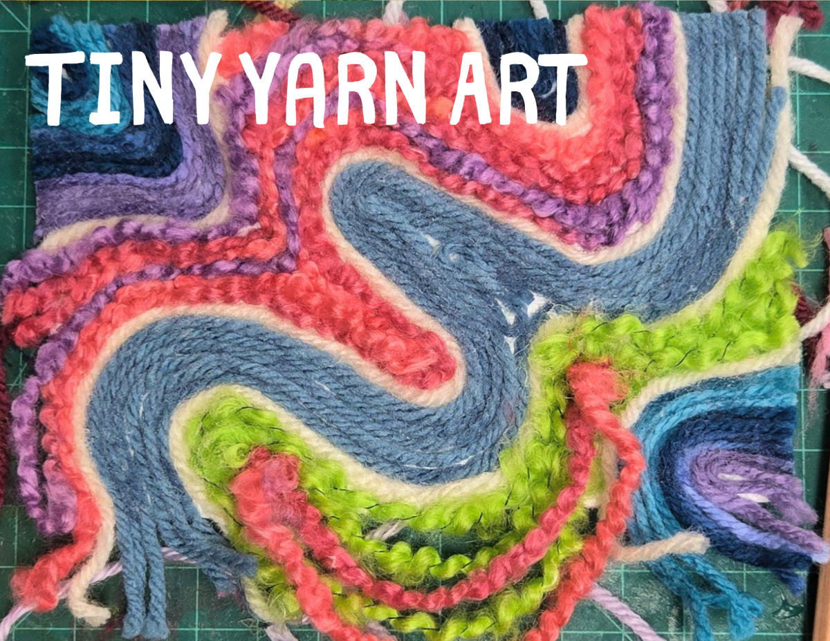 multi color abstract yarn art 