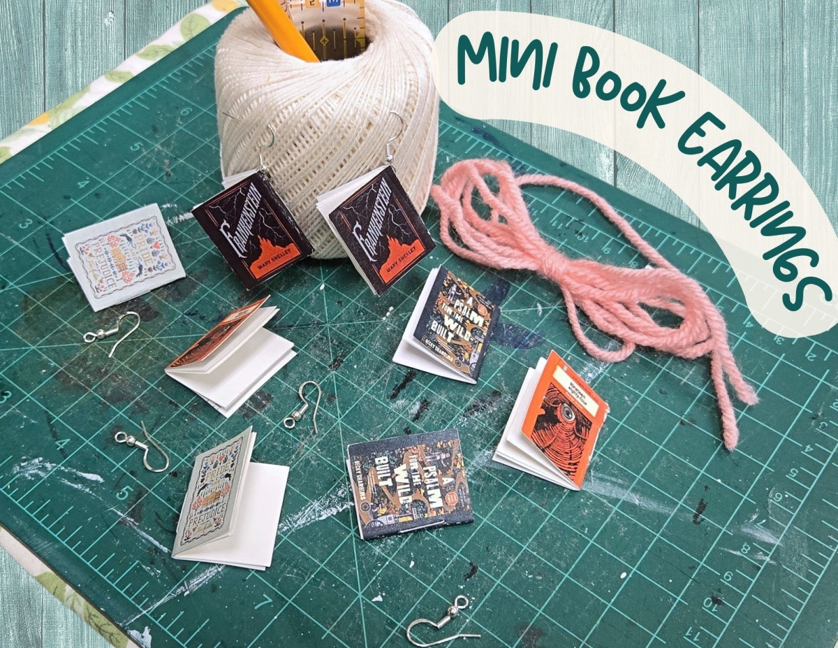 earrings shaped like books