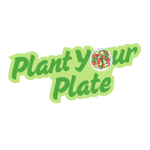 Plant your plate written in green. the O in your is replaced with a graphic of a plate with veggies