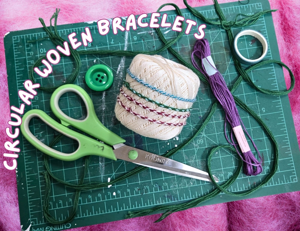 four woven bracelets 