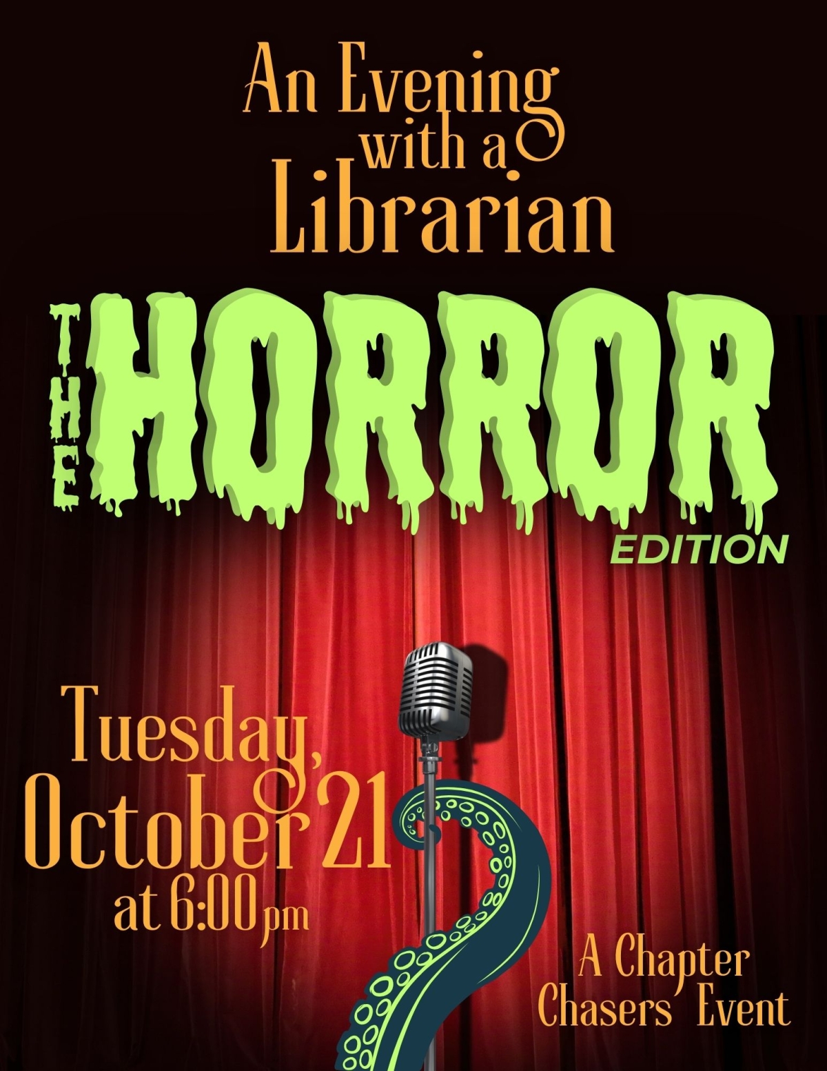 An Evening with a Librarian: The Horror Edition poster
