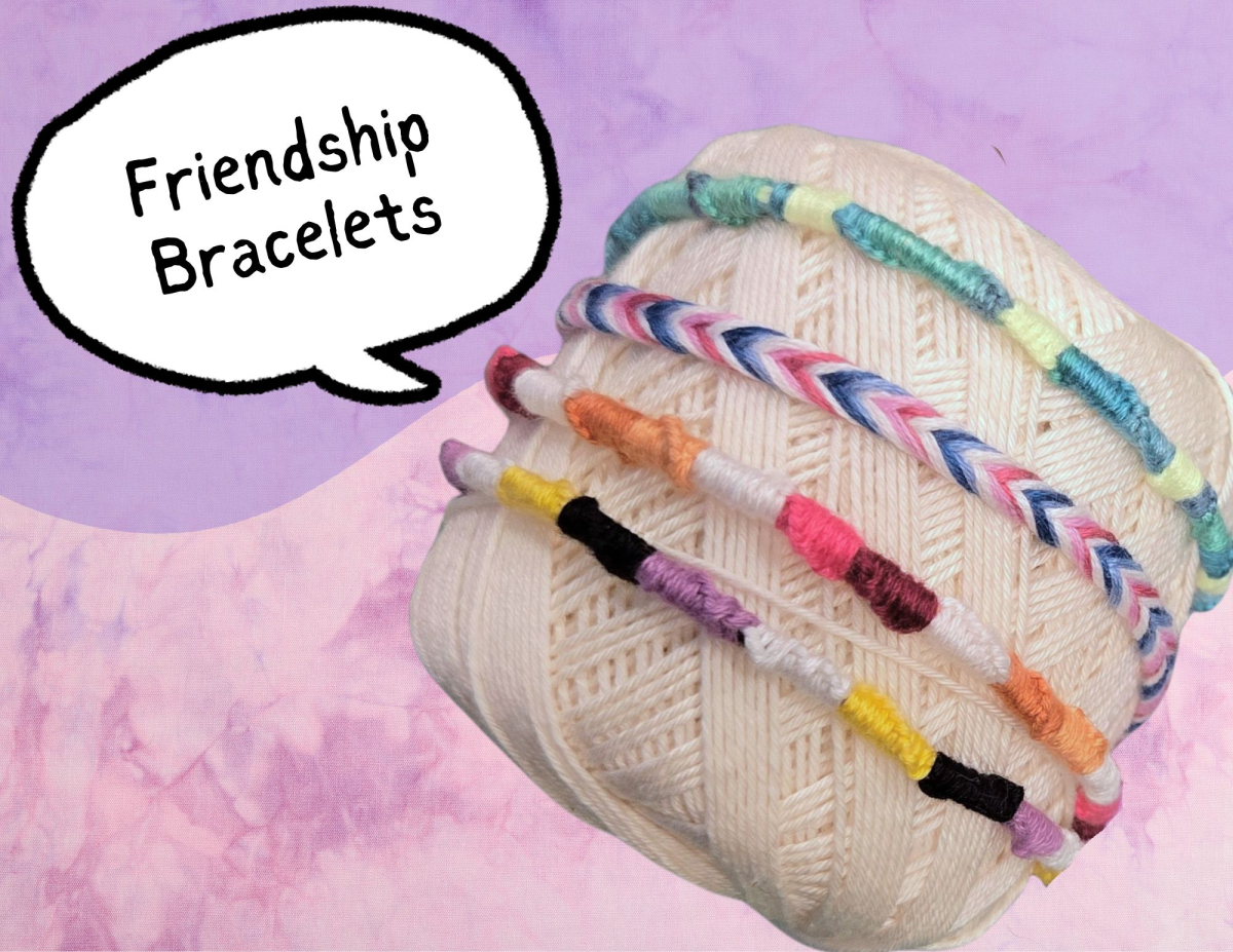 a set of four different friendship bracelets