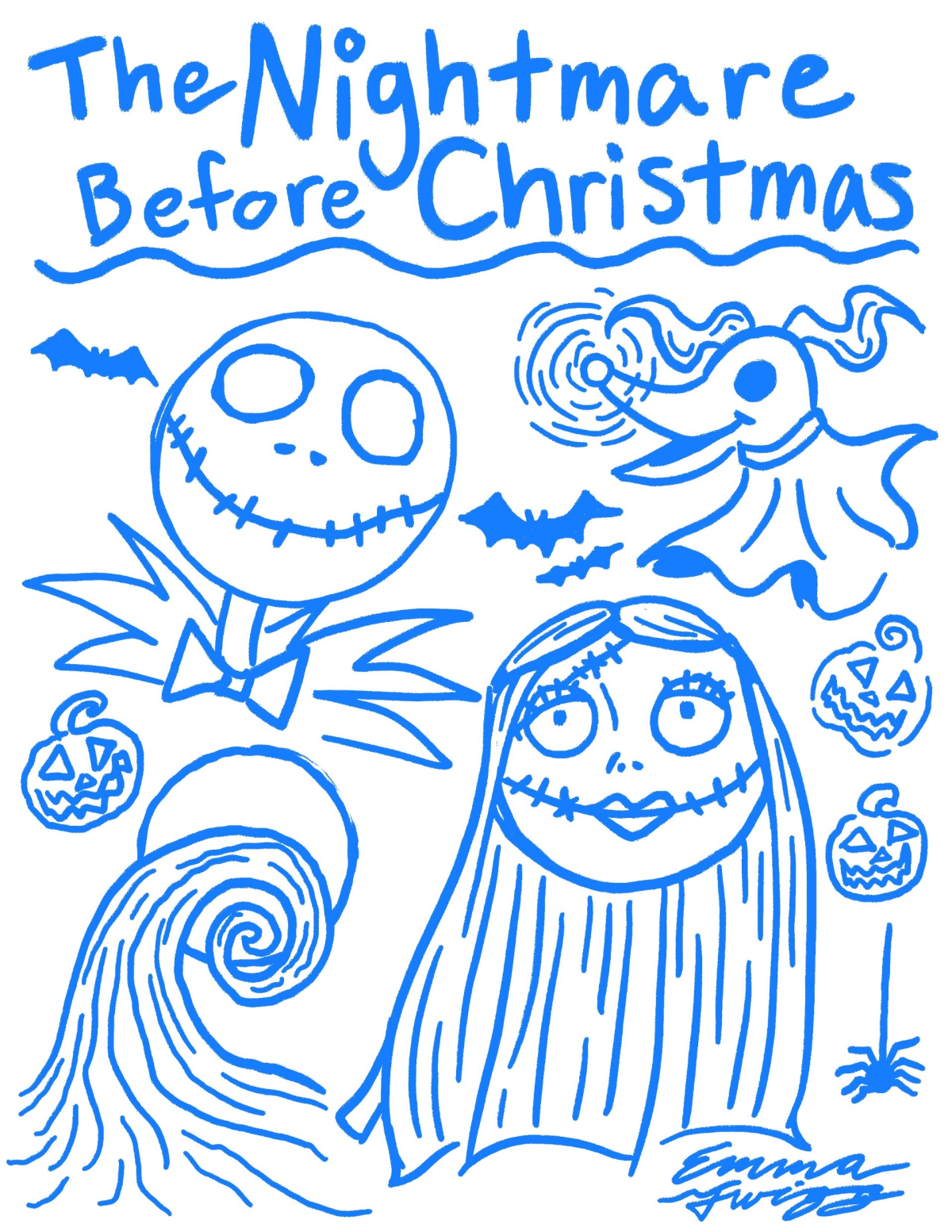 Nightmare Before Christmas Drawing