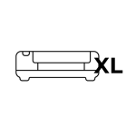 Line drawing of Cricut device with "XL" label